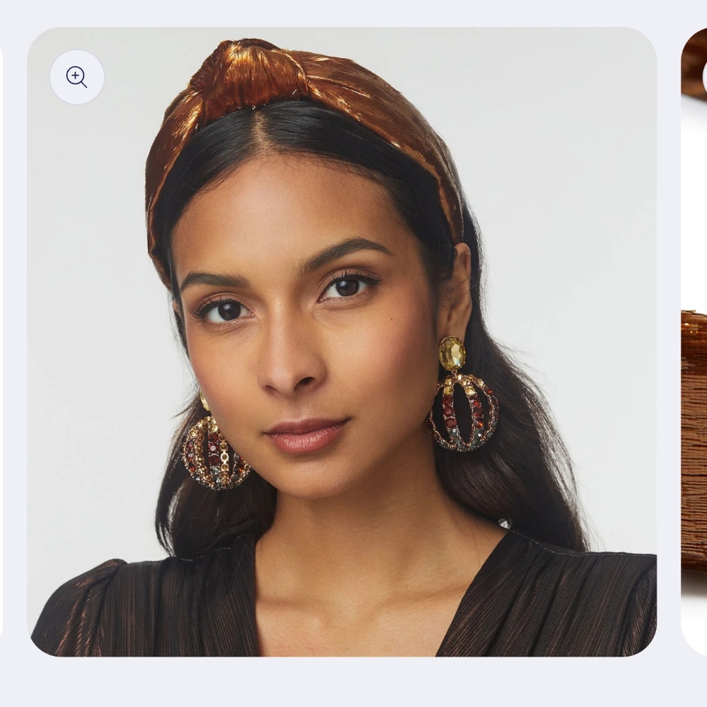 Lele Sadoughi Sold Out Headband Liquid Copper Velvet